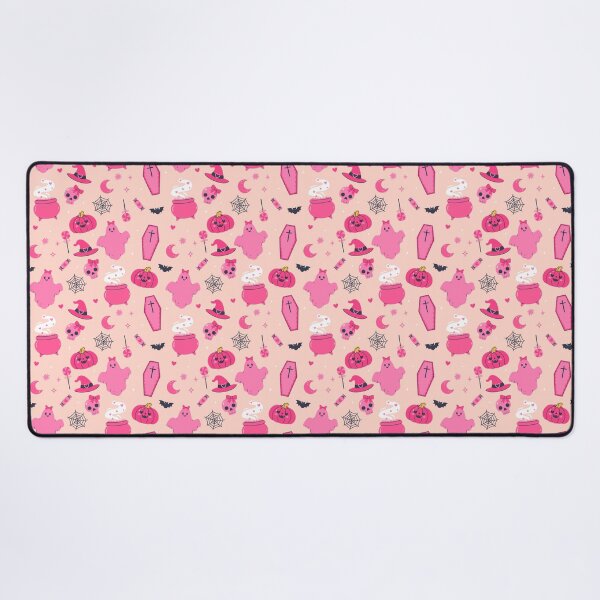 Item preview, pattern of pink Halloween items designed and sold by burbura.