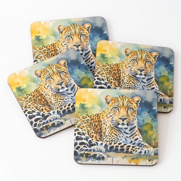 Item preview, Leopard - World Wildlife Watercolour Style designed and sold by Country-Artist.