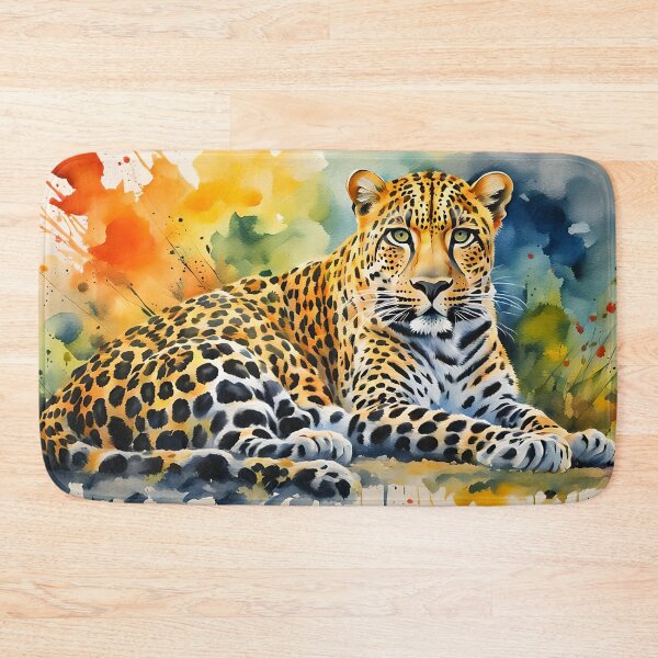 Item preview, Leopard - World Wildlife Watercolour Style designed and sold by Country-Artist.