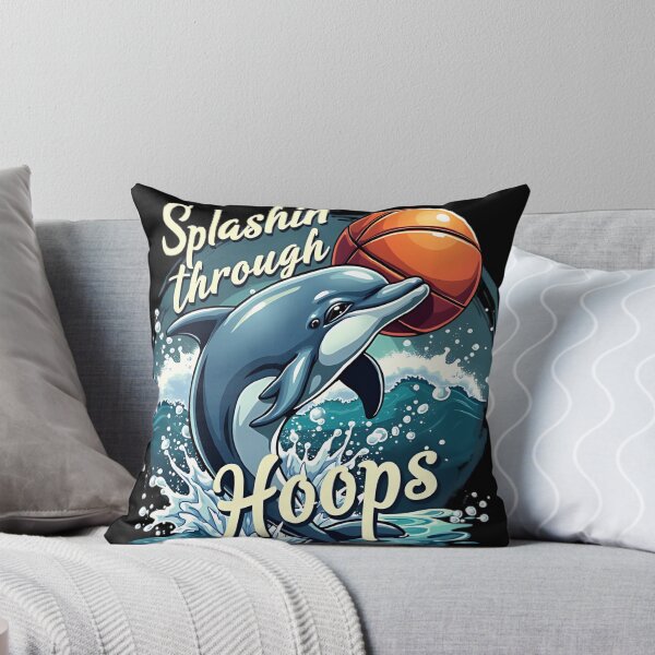 Item preview, "Soaring to the Hoop Play" Dolphin Basketball T-Shirt for Basketball Day designed and sold by AI-volution.