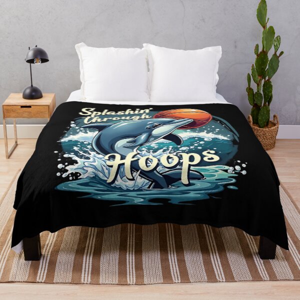 Item preview, "Soaring to the Hoop Play" Dolphin Basketball T-Shirt for Basketball Day designed and sold by AI-volution.