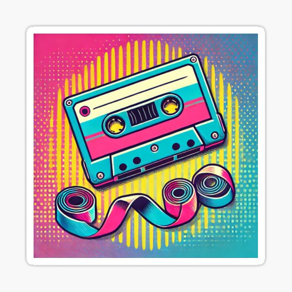 Item preview, Retro Cassette Tape - Pop Art Vibes designed and sold by VibeNest.