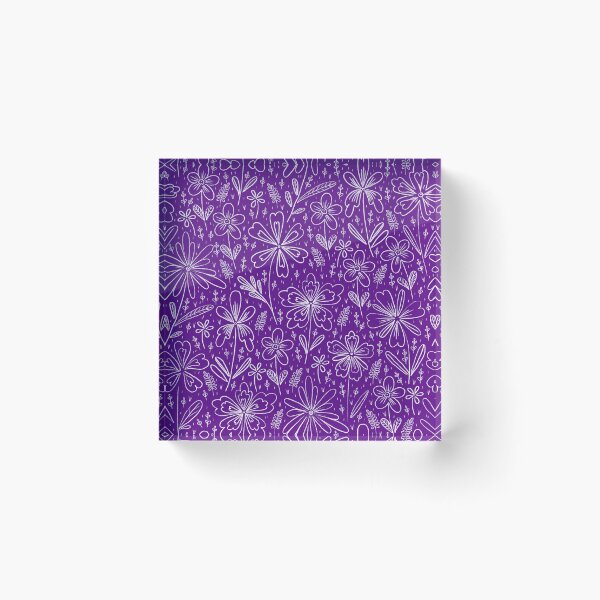 Item preview, Chalk Flowers, Dark purple background designed and sold by Alex  Blud.