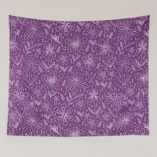 Item preview, Chalk Flowers, Lilac background designed and sold by Alex  Blud.