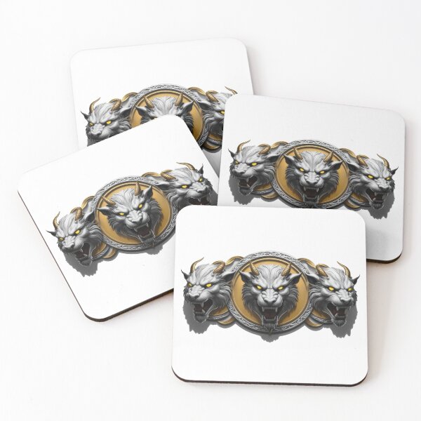Item preview, Three white and gold horns with yellow eyes and teeth designed and sold by PWDigitalArt.