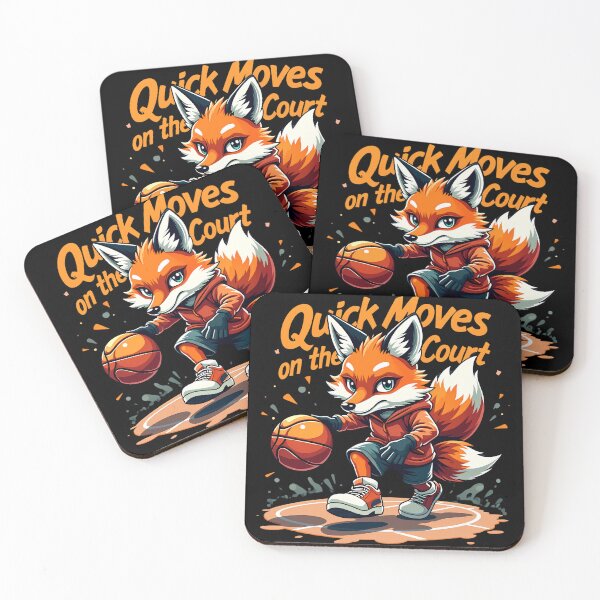 Item preview, "Quick Moves on the Court" Fox Dribbling Basketball T-Shirt for Basketball Day designed and sold by AI-volution.