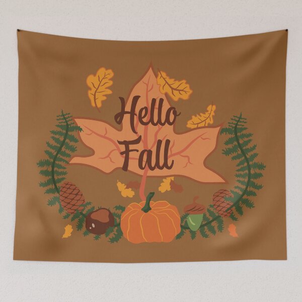 Item preview, Hello Fall - Umber designed and sold by Daniel Bevis Design.