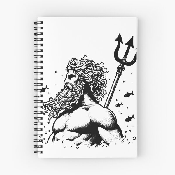 Item preview, poseidon greek god hand drawn designed and sold by ariamuhammad.