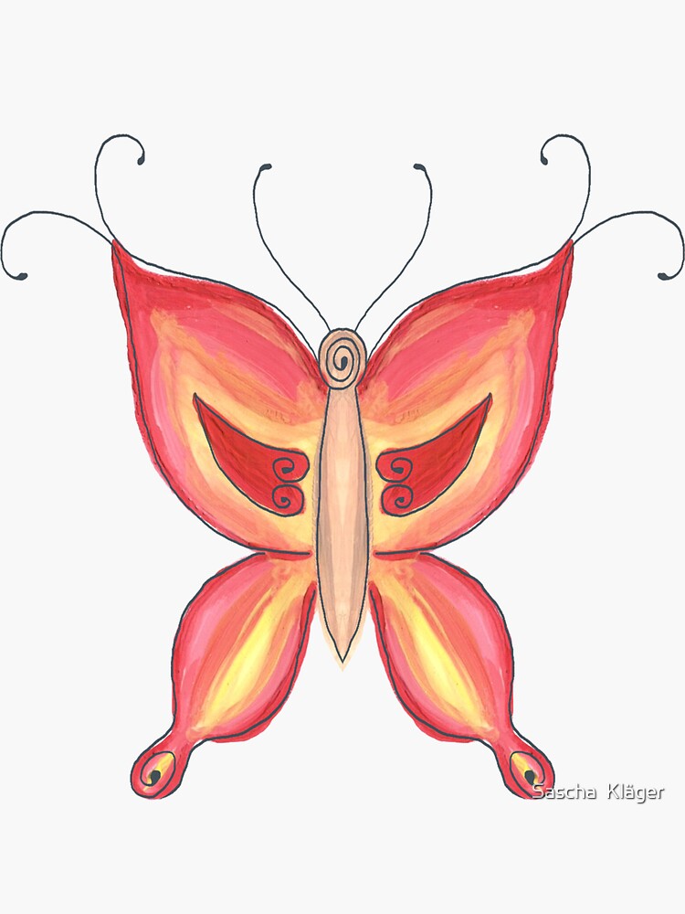 Thumbnail 3 of 3, Sticker, Butterfly / butterfly designed and sold by IsabellaSchaf.