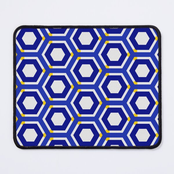 Item preview, Geometric Navy And Gold Colorful Honeycomb Hexagons designed and sold by Triplicate Limited.