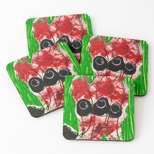 Item preview, Mixed media art, Sturt’s Desert Pea around Woomera designed and sold by WildLadyWood.