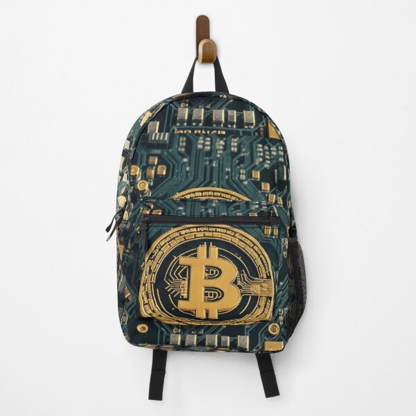 Item preview, Golden Bitcoin Circuitry - Futuristic Digital Art designed and sold by shaynetwright.