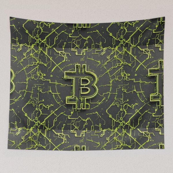 Item preview, Neon Bitcoin Network - High-Tech Digital Art designed and sold by shaynetwright.