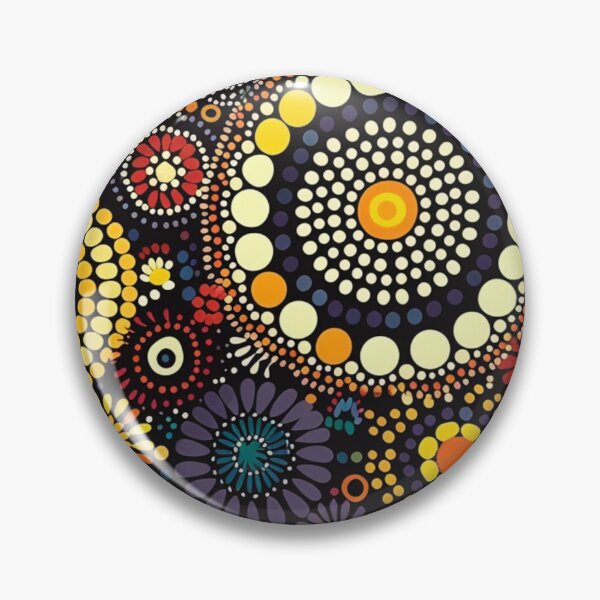 Item preview, Aboriginal Inspired Dot Art - Favorite Florescence designed and sold by GrinGalore.
