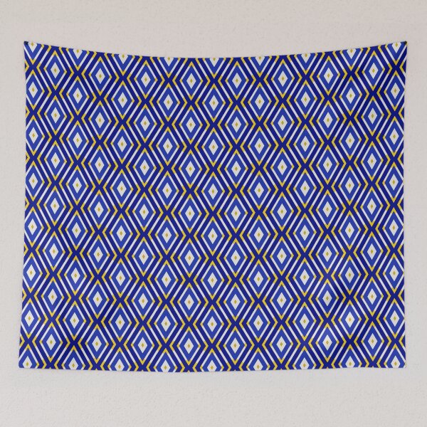 Item preview, Geometric Navy And Gold Colorful Diamonds And Zigzags designed and sold by Triplicate Limited.