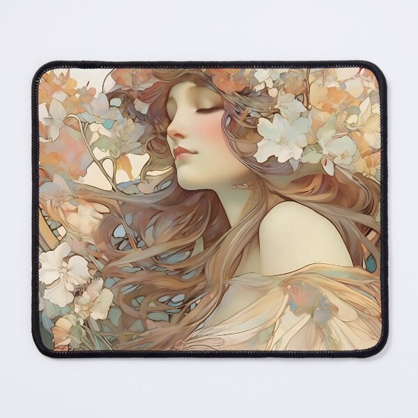 Item preview, Mucha Inspired Art Nouveau Floral Design designed and sold by Tamas Das.