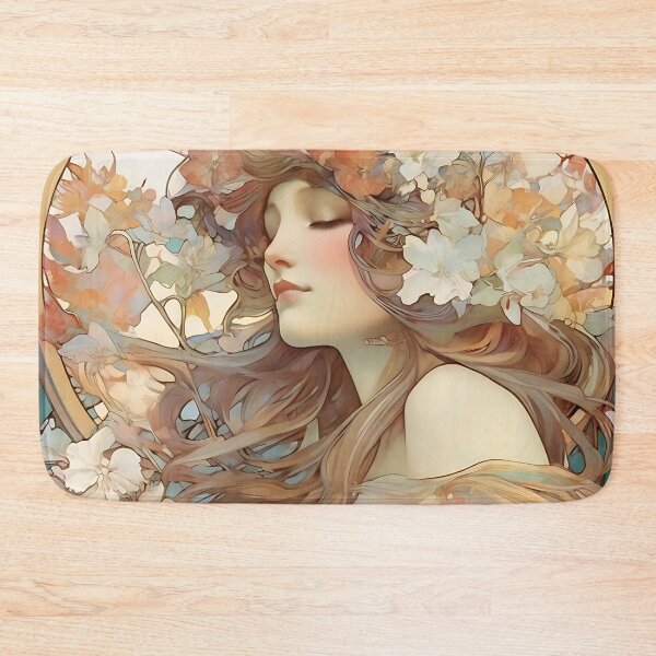 Item preview, Mucha Inspired Art Nouveau Floral Design designed and sold by Tamas Das.
