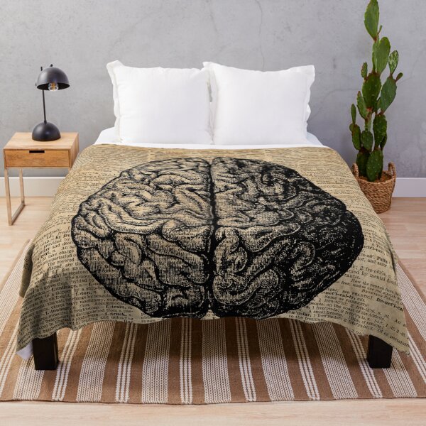 Item preview, Vintage Human Anatomy Brain Illustration Dictionary Book Page Art designed and sold by DictionaryArt.