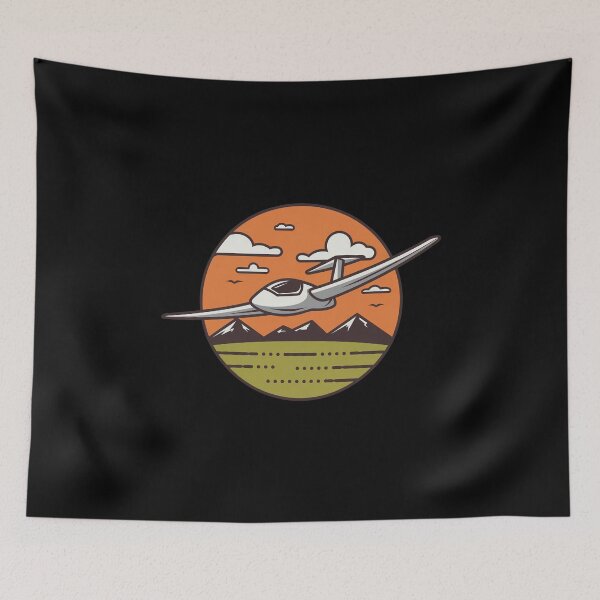 Item preview, Glider Plane Pilot Sailplane aerial floating soaring designed and sold by These_Prints.