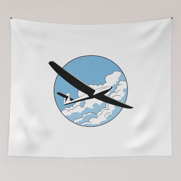 Item preview, Glider Plane Pilot Sailplane Biplane aerial floating soaring designed and sold by These_Prints.