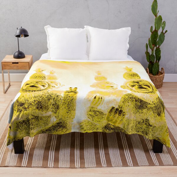 Item preview, yellow monkeys doing yoga designed and sold by Gabriel BOCQUAIRE.