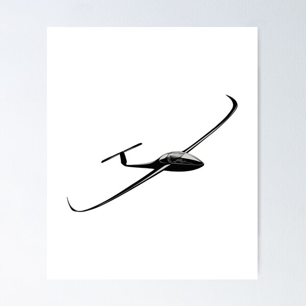Item preview, Glider Plane Pilot Sailplane Biplane aerial floating soaring designed and sold by These_Prints.