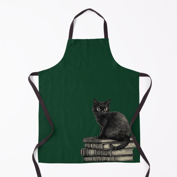 Item preview, Black Cat and Books - Large Image Dark Background designed and sold by msliewdesign.