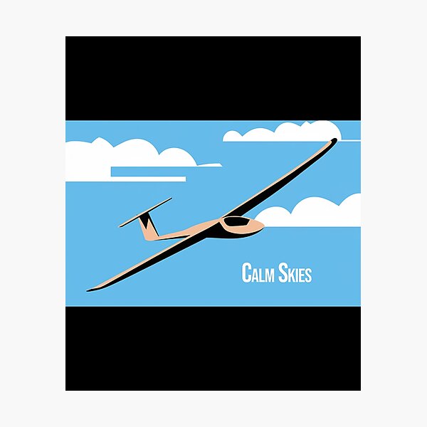 Item preview, Calm Skies Glider Plane Pilot Sailplane aerial floating soaring designed and sold by These_Prints.