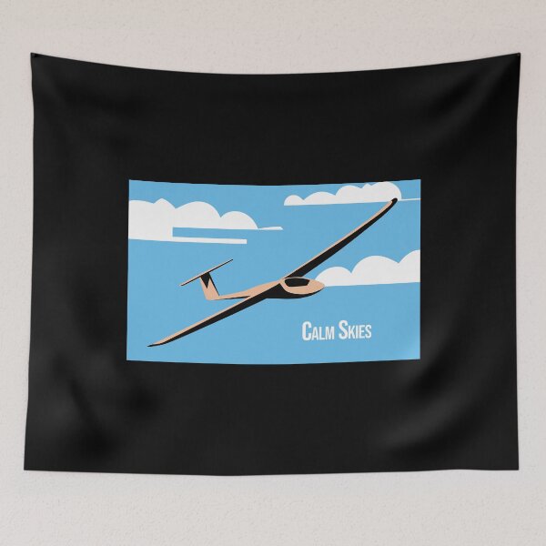 Item preview, Calm Skies Glider Plane Pilot Sailplane aerial floating soaring designed and sold by These_Prints.