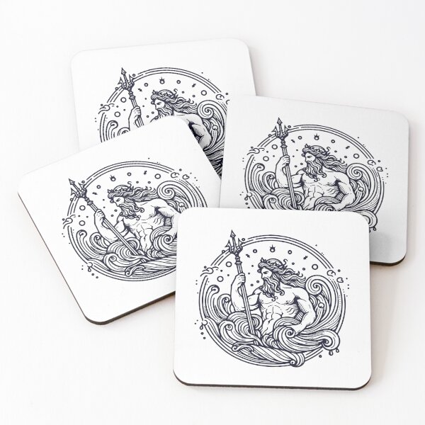 Item preview, poseidon greek god hand drawn designed and sold by ariamuhammad.