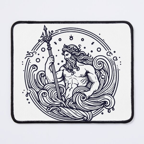 Item preview, poseidon greek god hand drawn designed and sold by ariamuhammad.
