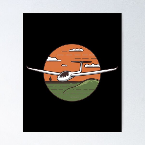 Item preview, Glider Plane Pilot Sailplane aerial floating soaring designed and sold by These_Prints.