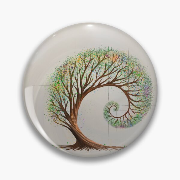 Item preview, Eternal Growth - Golden Ratio Spiral Tree designed and sold by k9printart.