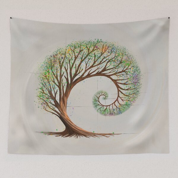 Item preview, Eternal Growth - Golden Ratio Spiral Tree designed and sold by k9printart.