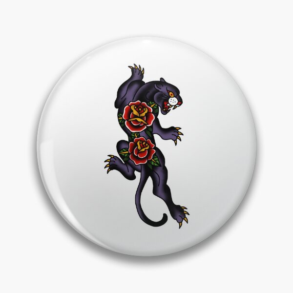 Item preview, Crawling Panther with Roses Tattoo Design designed and sold by Krisu444.