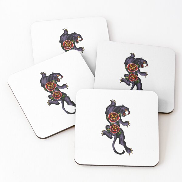 Item preview, Crawling Panther with Roses Tattoo Design designed and sold by Krisu444.