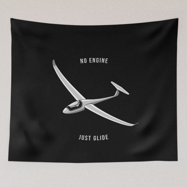 Item preview, No Engine Just Glide Glider Plane Pilot Sailplane aerial floating soaring designed and sold by These_Prints.