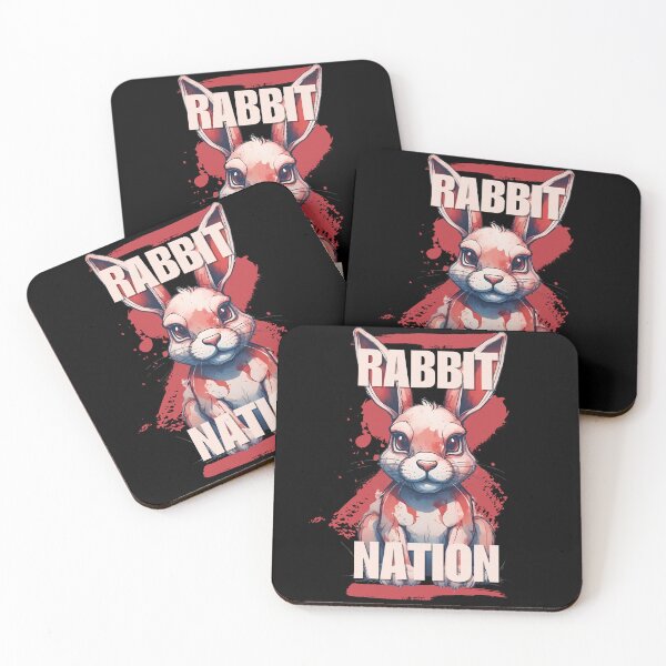 Item preview, Rabbit Nation | Red Watercolour Rabbit designed and sold by pUNKnown.