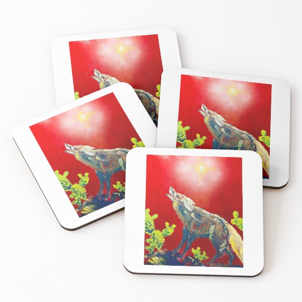 Item preview, Coyote sings to Zia sun designed and sold by TheCussnWolf.