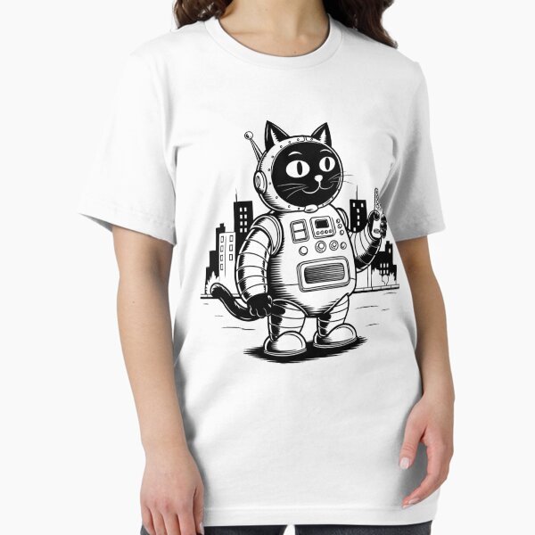 Vista previa del artículo con la obra «Robot gato», diseñado y vendido por cu-animals-te.