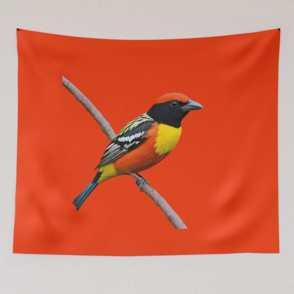 Item preview, Black Orange Tanager on a Branch designed and sold by laguitan10.