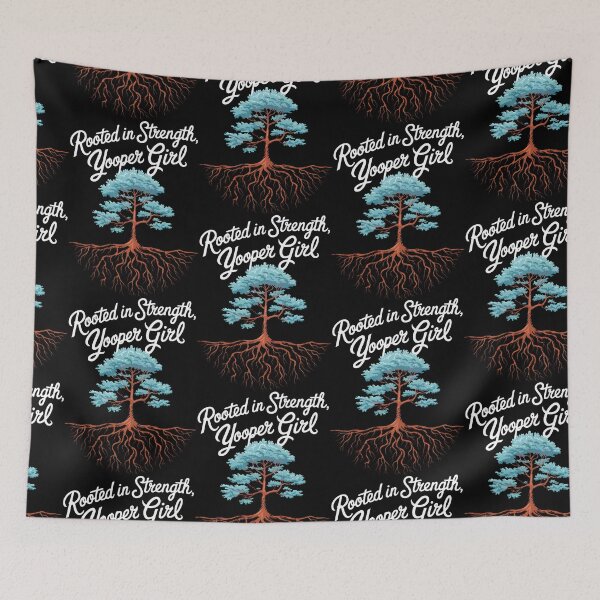 Item preview, Rooted in Strength Yooper Girl - Emerald Resilience, Ebony Grace, Rustic Soul designed and sold by SplashTastic.