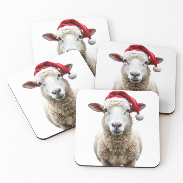 Item preview, Funny Sheep Wearing Christmas Hat designed and sold by LazyOwlStore.
