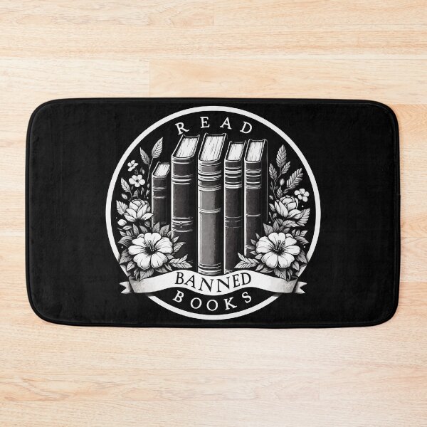Item preview, Read Banned Books Floral Monochromatic designed and sold by TomFrontierArt.