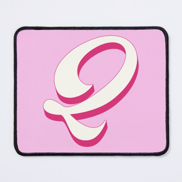 Item preview, Q Letter Initial Monogram Retro Pink  designed and sold by Serendipity Studios.