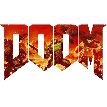 Artwork thumbnail, DOOM COLOR [Retro Logo 1993] For Men Women by AlmaValdovinos