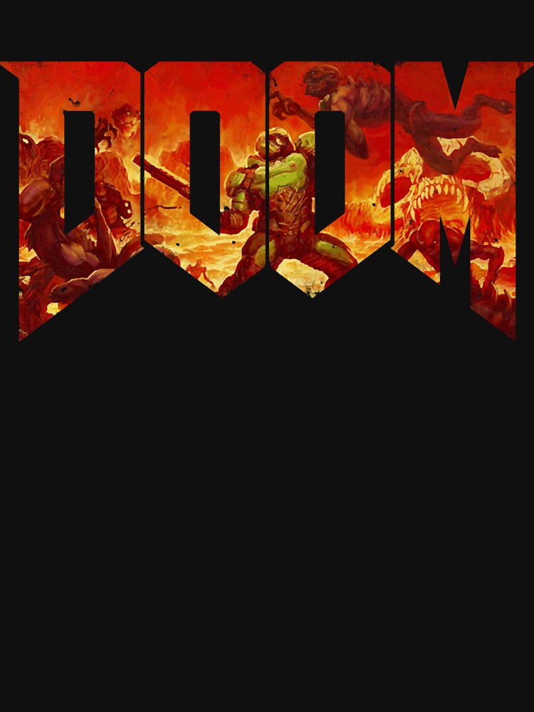 Thumbnail 7 of 7, Essential T-Shirt, DOOM COLOR [Retro Logo 1993] For Men Women designed and sold by AlmaValdovinos.
