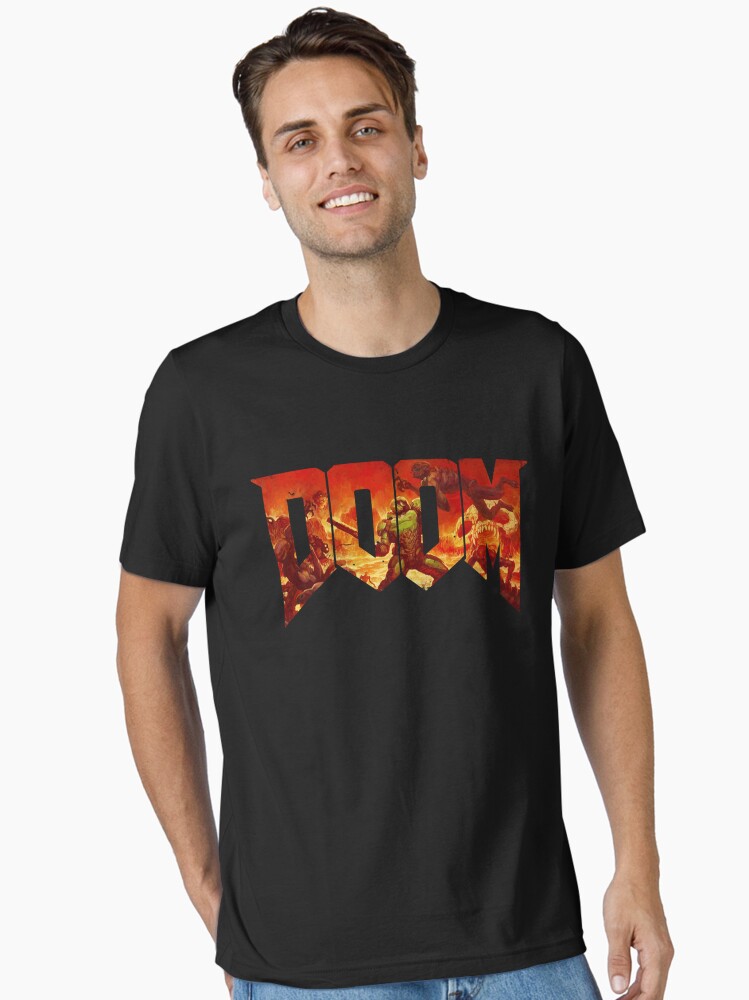 Thumbnail 2 of 7, Essential T-Shirt, DOOM COLOR [Retro Logo 1993] For Men Women designed and sold by AlmaValdovinos.
