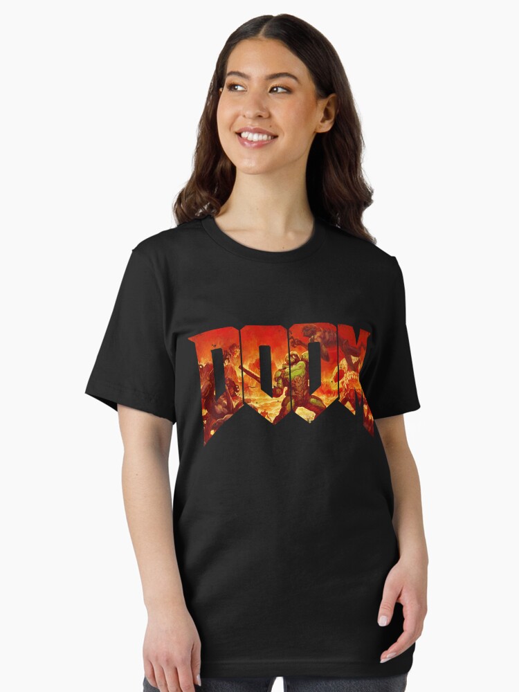 Thumbnail 1 of 7, Essential T-Shirt, DOOM COLOR [Retro Logo 1993] For Men Women designed and sold by AlmaValdovinos.
