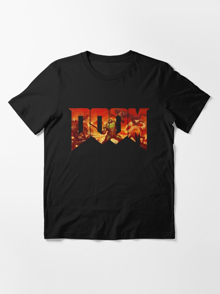 Thumbnail 3 of 7, Essential T-Shirt, DOOM COLOR [Retro Logo 1993] For Men Women designed and sold by AlmaValdovinos.